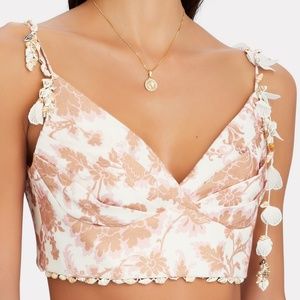 *NWT* ZIMMERMANN Linen Postcard Bustier Top (AU 1, US 6)